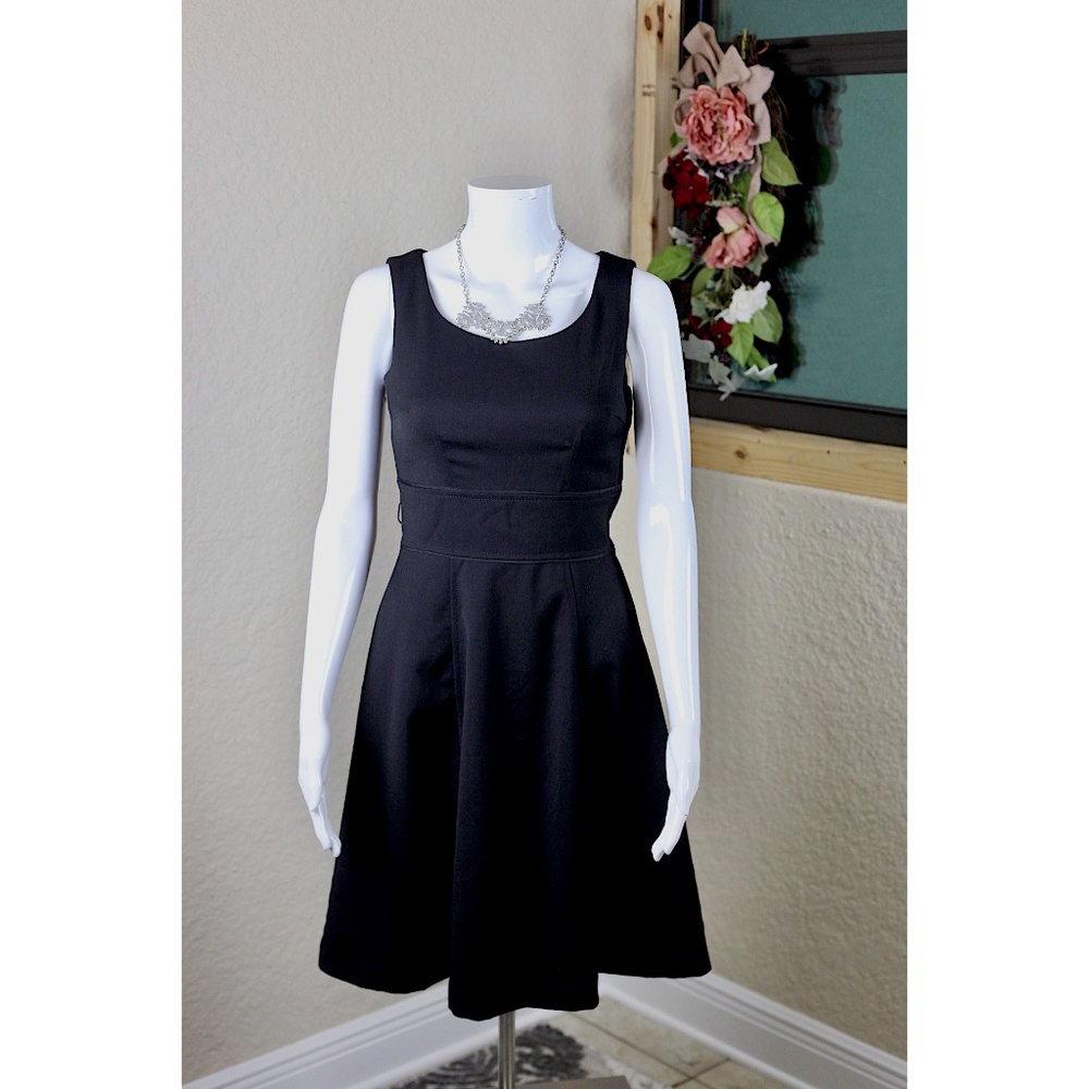 H&M Black A-Line Cotton Dress